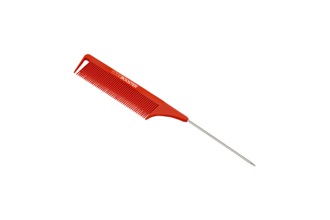 Anti-Static Pin Tail Styling Comb Orange Red