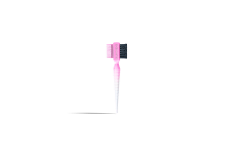 Hammer Brush mini Hot Pink/White
