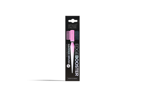 Hammer Brush mini Hot Pink/White
