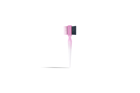Hammer Brush mini Pink/White