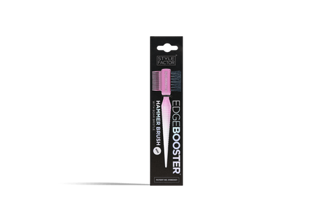 Hammer Brush mini Pink/White
