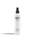 White bottle of Style Factor Wigout leave-in conditioner with a black spray nozzle. 
